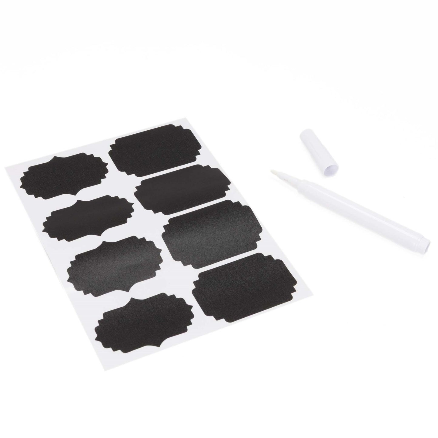 Indeliai, virtuvės organizatoriai maistui, 24 vnt. rinkinys su lipdukais, skaidrūs