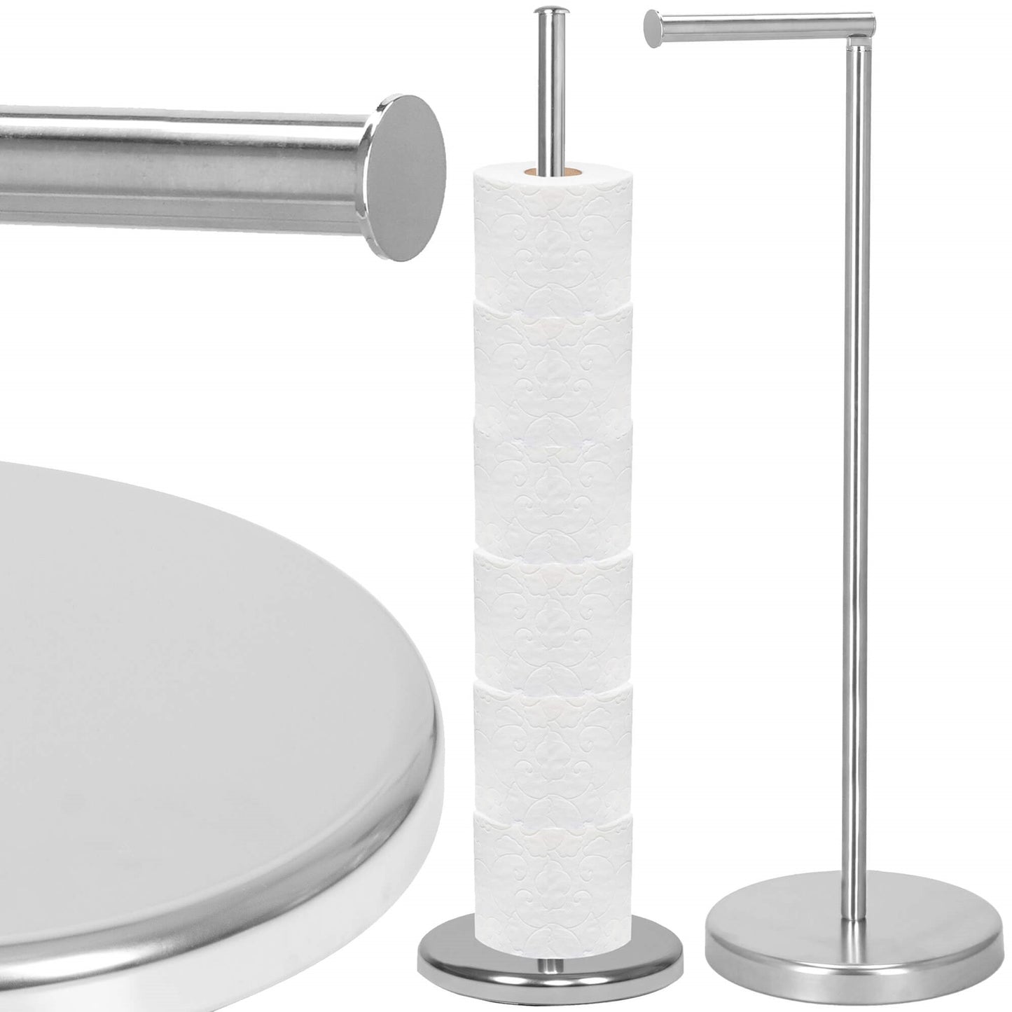 Chromuotas 2-in-1 tualetinio popieriaus laikiklis TS0001
