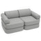 Vidinė/lauko išorinė kišeninė sofa vaikams - rūko pilka
