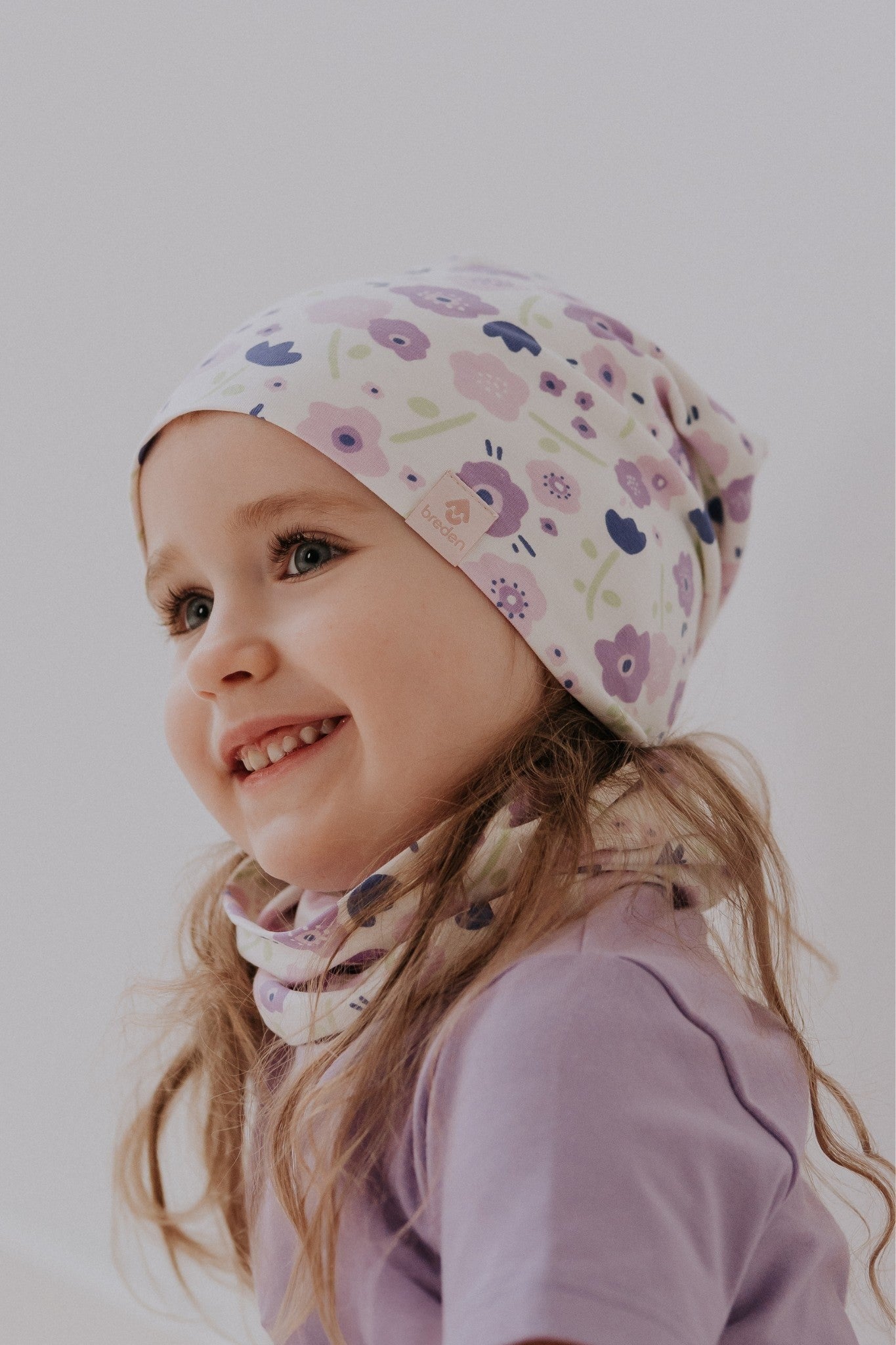 Kids Hat-Beanie For Autumn And Spring KLAUS - Summer Flowers
