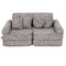 Vidutinė modulinė sofa vaikams – Pilka