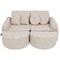 Vidutinė modulinė sofa vaikams – Smėlio spalva
