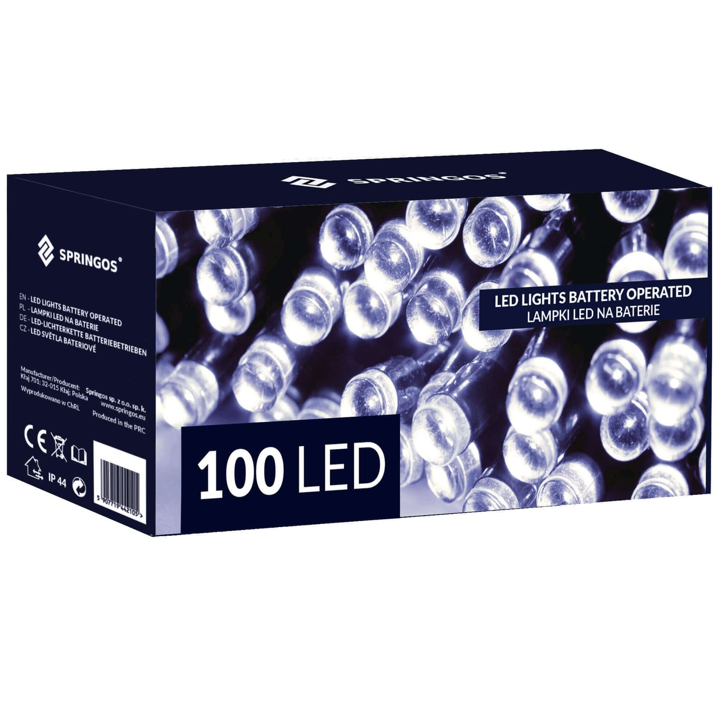 CL4031 LED kalėdinė girlianda 100 LED, šaltai balta, 10m