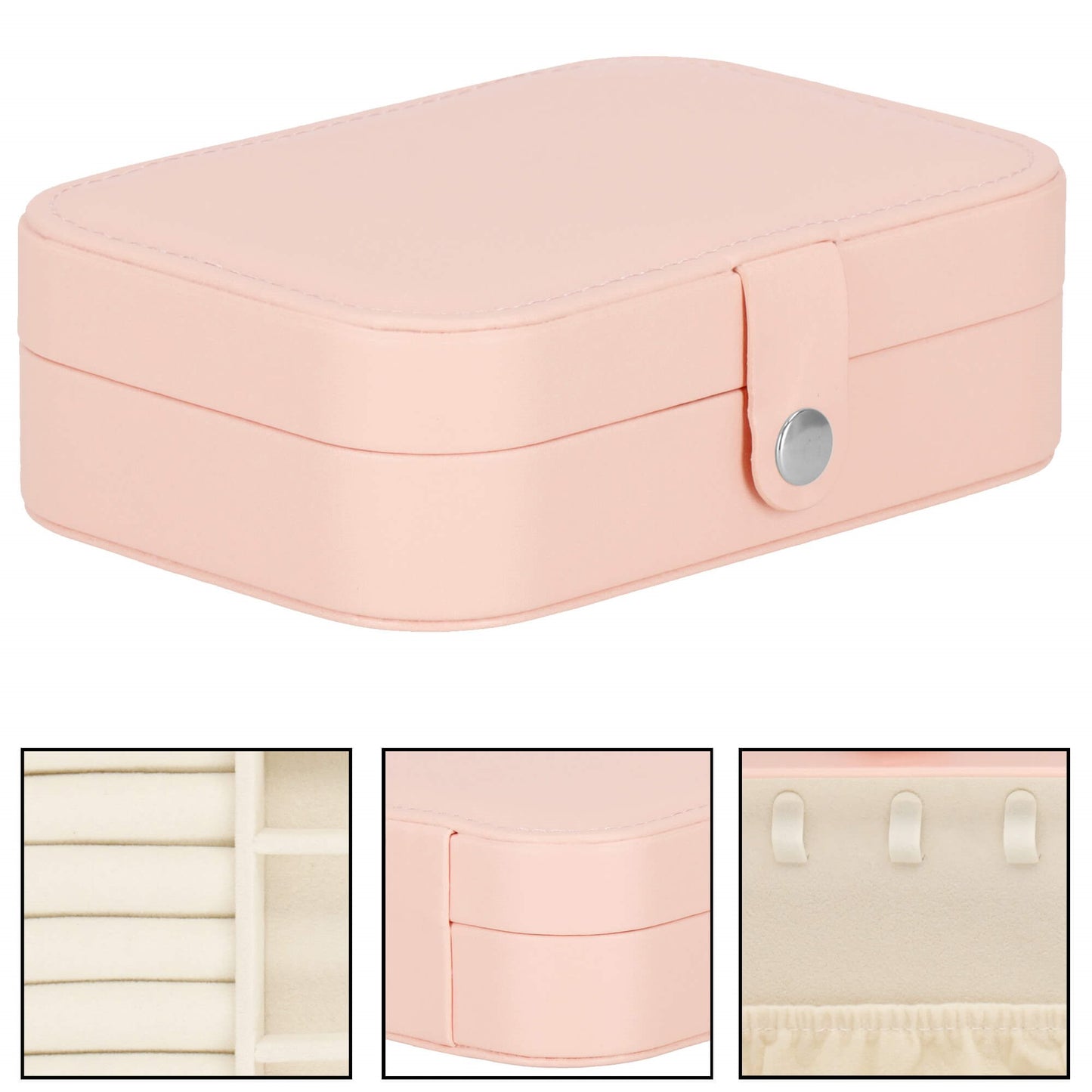 Papuošalų dėžutė rožinės spalvos HA1082 16x11,5x5 cm