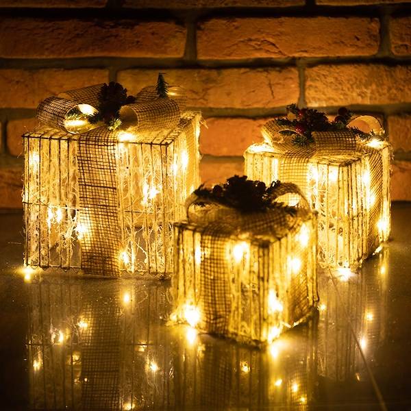 LED Kalėdų dekoravimo dovanos Apšvietimas CA1027 3 vnt. rinkinys