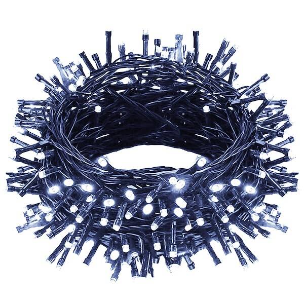 Kalėdinės lemputės CL1000 1000 Led 50 m, šaltai balta, 8 apšvietimo funkcijos