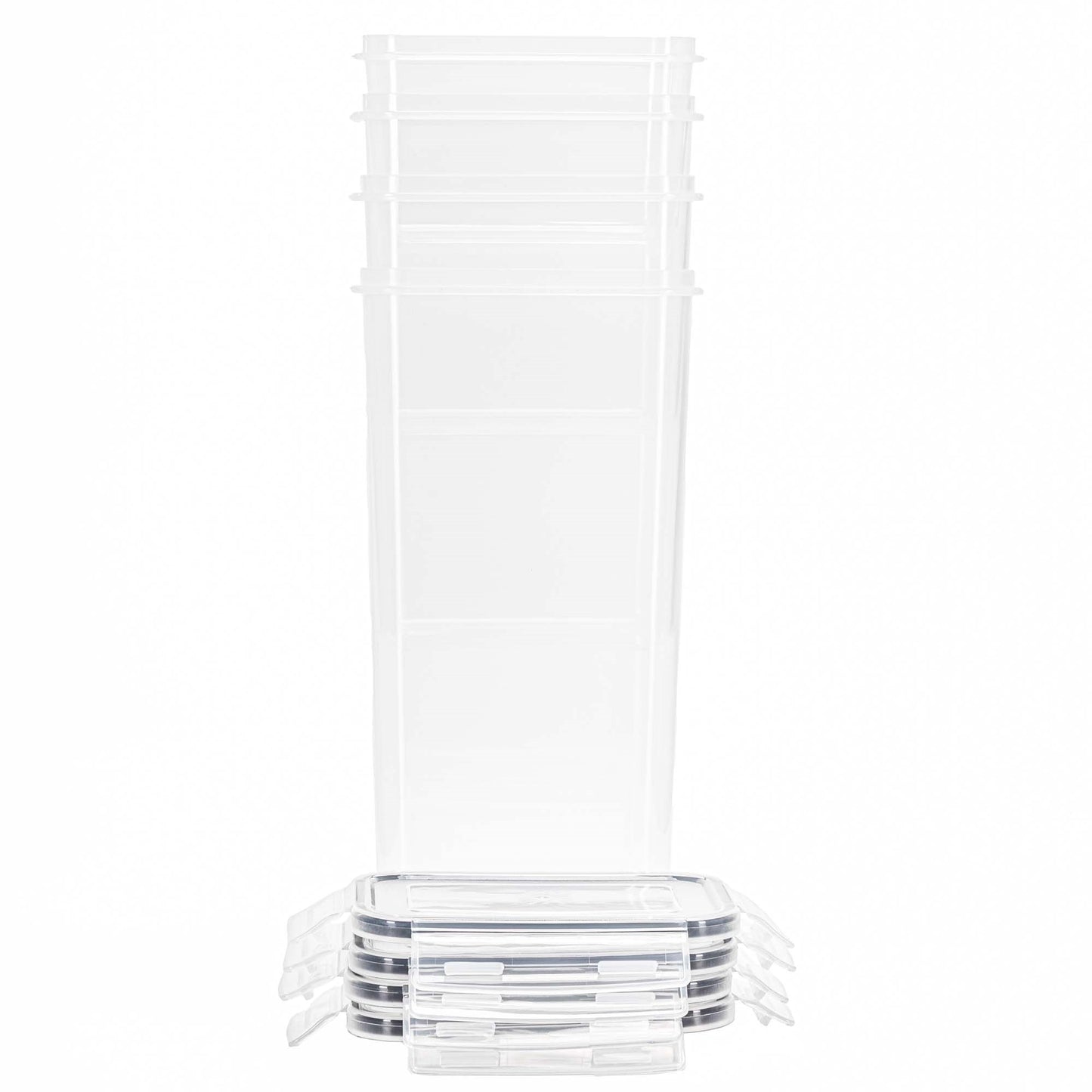 Indeliai, virtuvės organizatoriai maistui, 24 vnt. rinkinys su lipdukais, skaidrūs