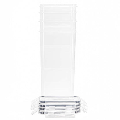 Indeliai, virtuvės organizatoriai maistui, 24 vnt. rinkinys su lipdukais, skaidrūs