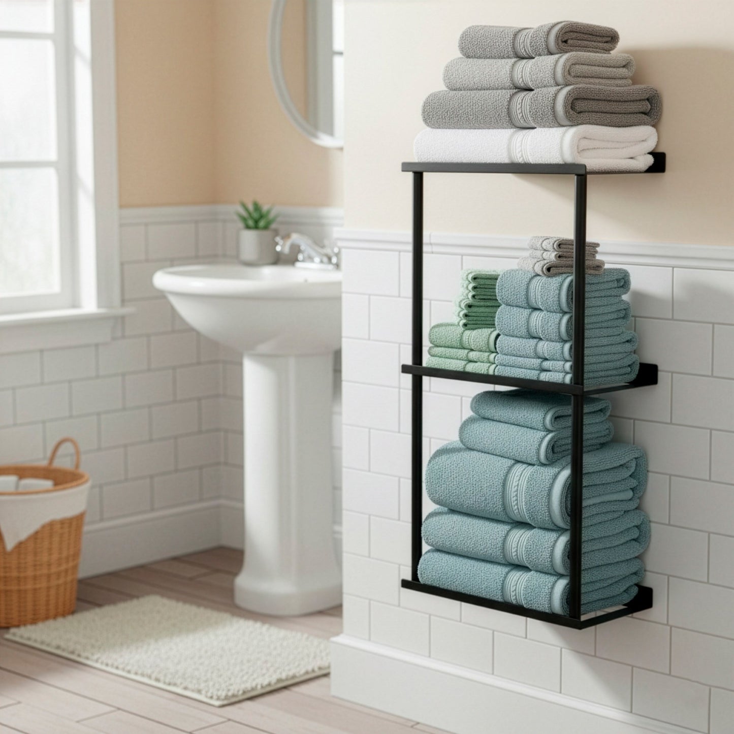 Rankšluosčių stovas 25 x 16 x 79 cm 0073, juodas