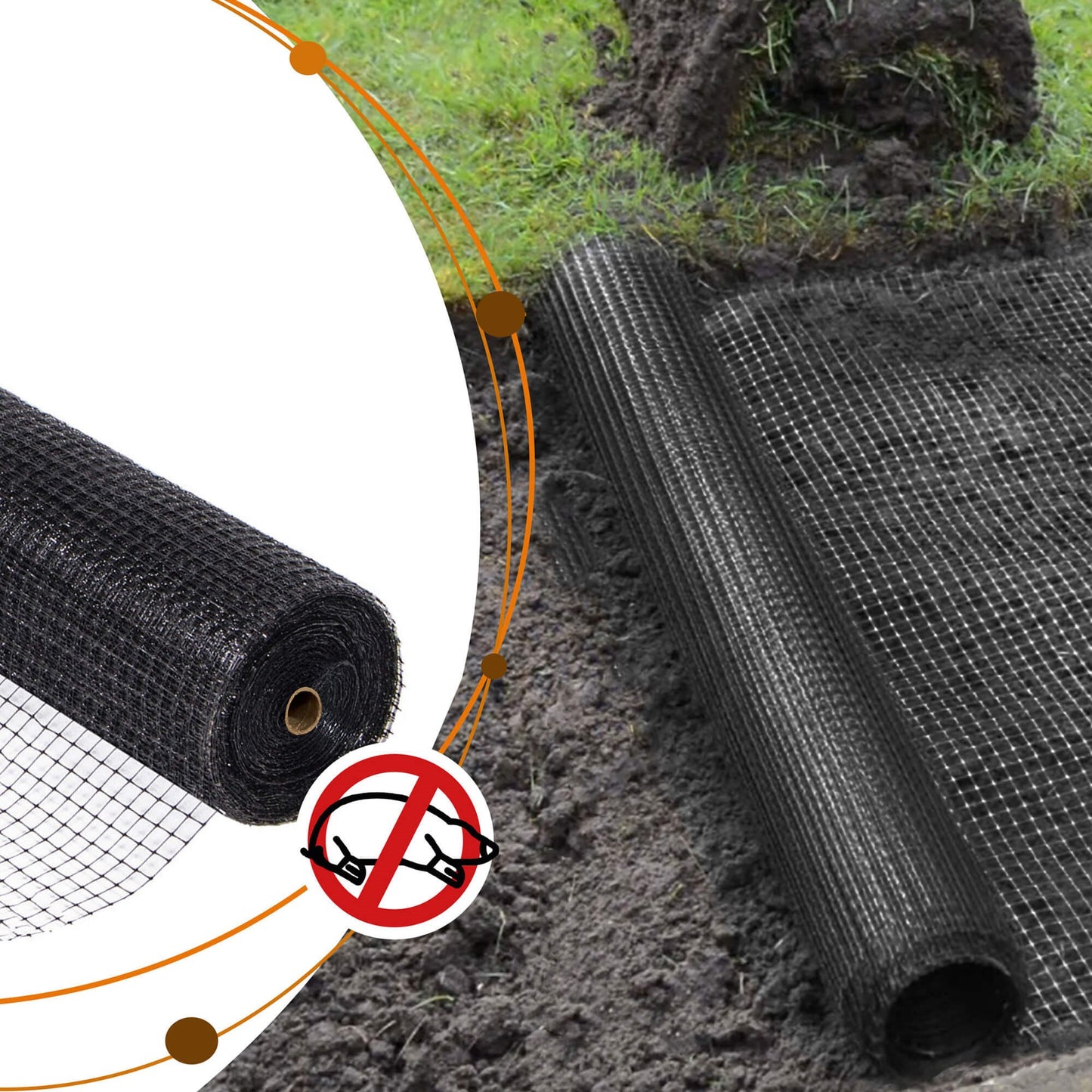 Tinklelis nuo kurmių Springus AN0011 45g/m2 2x100 m