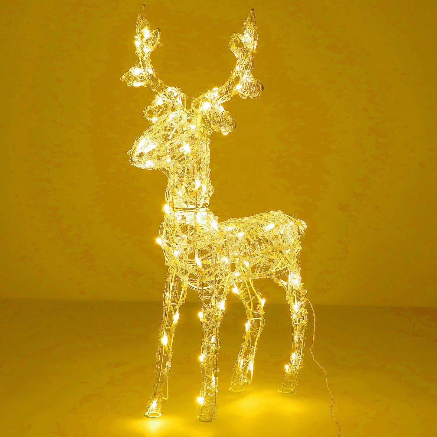 Kalėdinė dekoracija LED elnias CL4122, 100 LED, šiltai balta