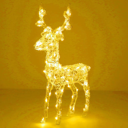 Kalėdinė dekoracija LED elnias CL4122, 100 LED, šiltai balta