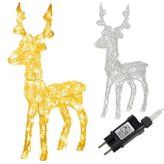 Kalėdinė dekoracija LED elnias CL4122, 100 LED, šiltai balta