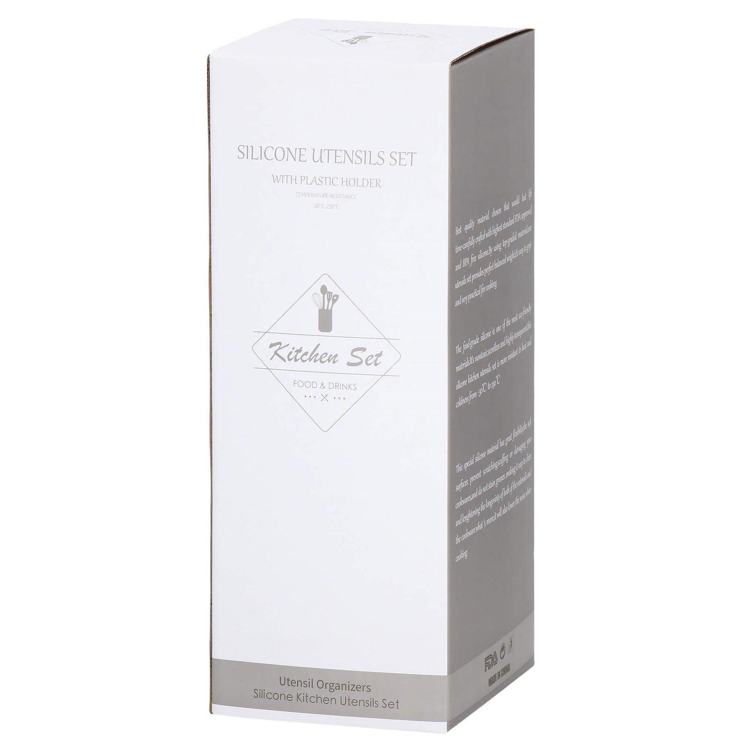 Virtuvinių įrankių rinkinys SVV0002, 12 vnt., silikonas ir bambukas, juodas