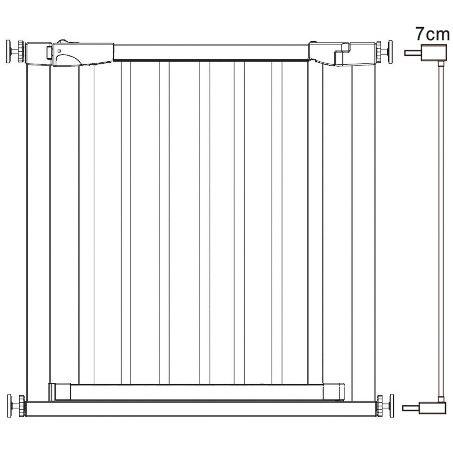Laiptų apsauginiai vartai G0012A 75-89 cm