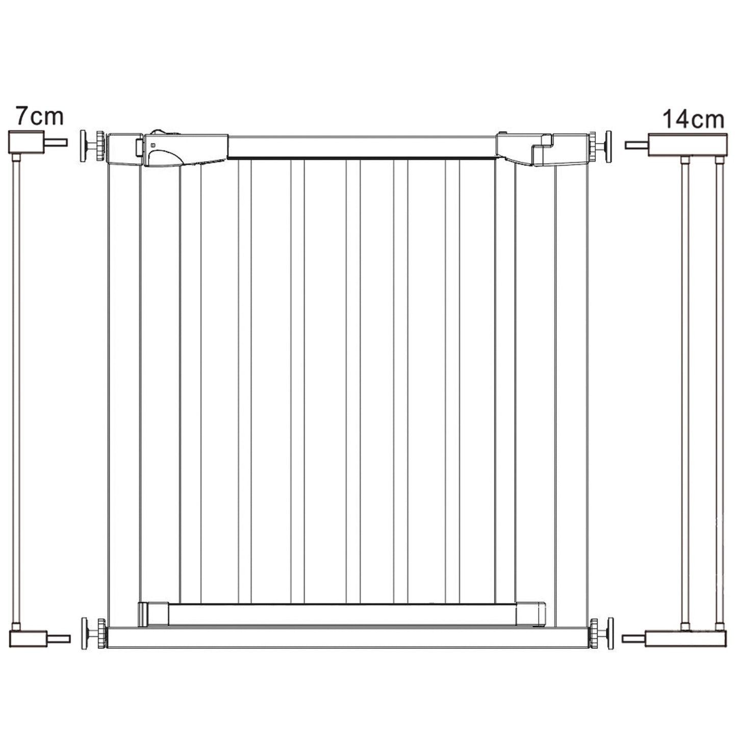 Laiptų apsauginiai vartai G0012AB 75-103 cm