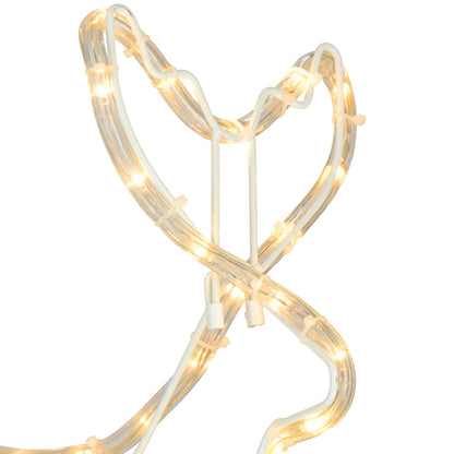 LED Kalėdinė dekoracija — elnias su rogėmis CL4119, 120 cm, šiltai balta