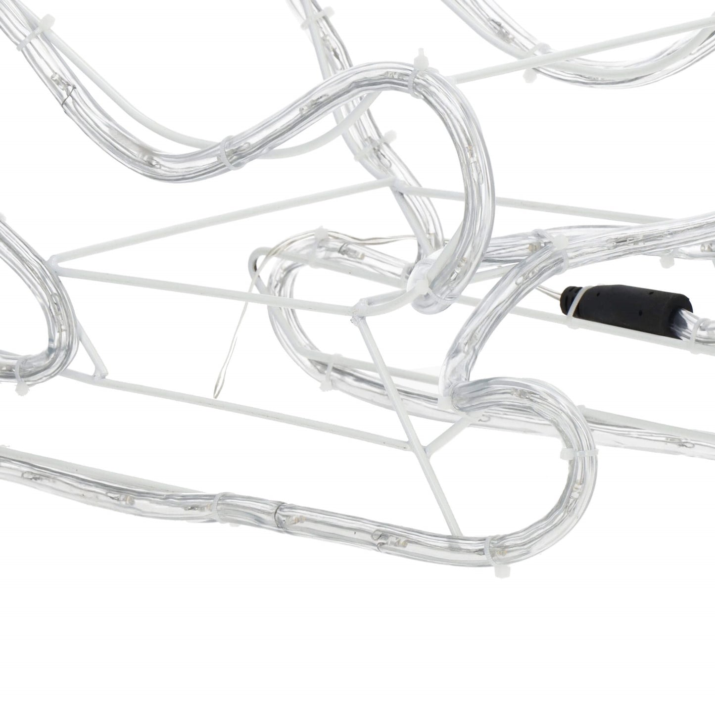 LED Kalėdinė dekoracija — elnias su rogėmis CL4119, 120 cm, šiltai balta