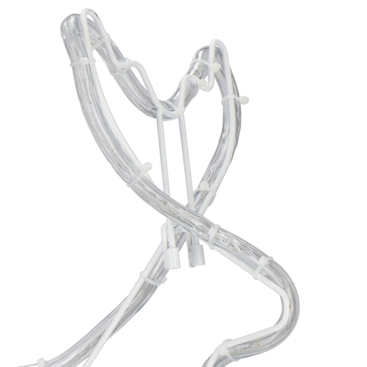 LED Kalėdinė dekoracija — elnias su rogėmis CL4119, 120 cm, šiltai balta