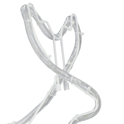 LED Kalėdinė dekoracija — elnias su rogėmis CL4119, 120 cm, šiltai balta