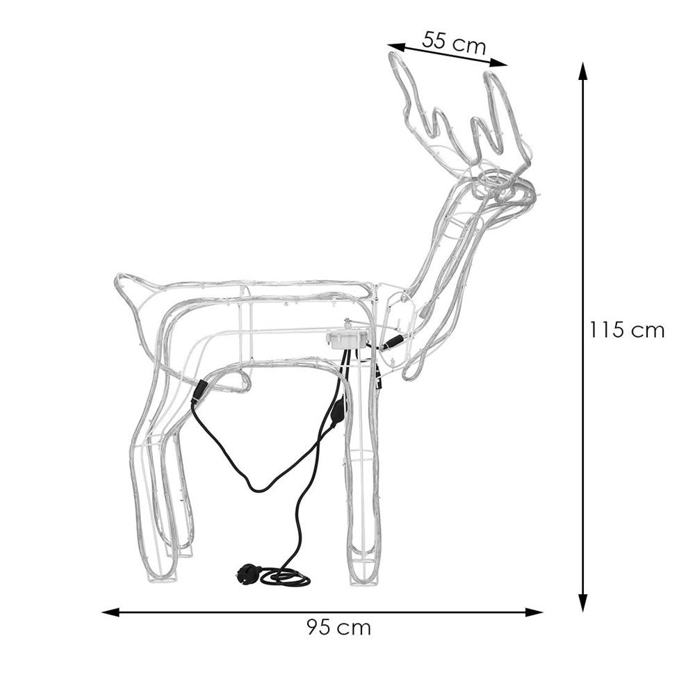 Kalėdinė dekoracija, elnias, CL1227, 288 LED