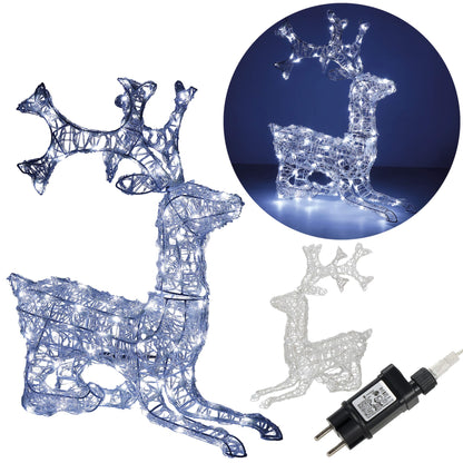 Kalėdinė LED dekoracija – Šiaurės Elnias Springos CL4121, 130 LED, šaltai balta šviesa