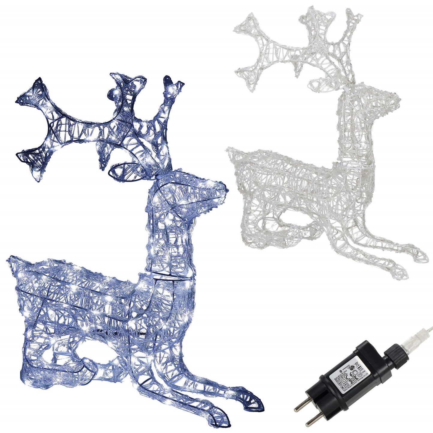 Kalėdinė LED dekoracija – Šiaurės Elnias Springos CL4121, 130 LED, šaltai balta šviesa