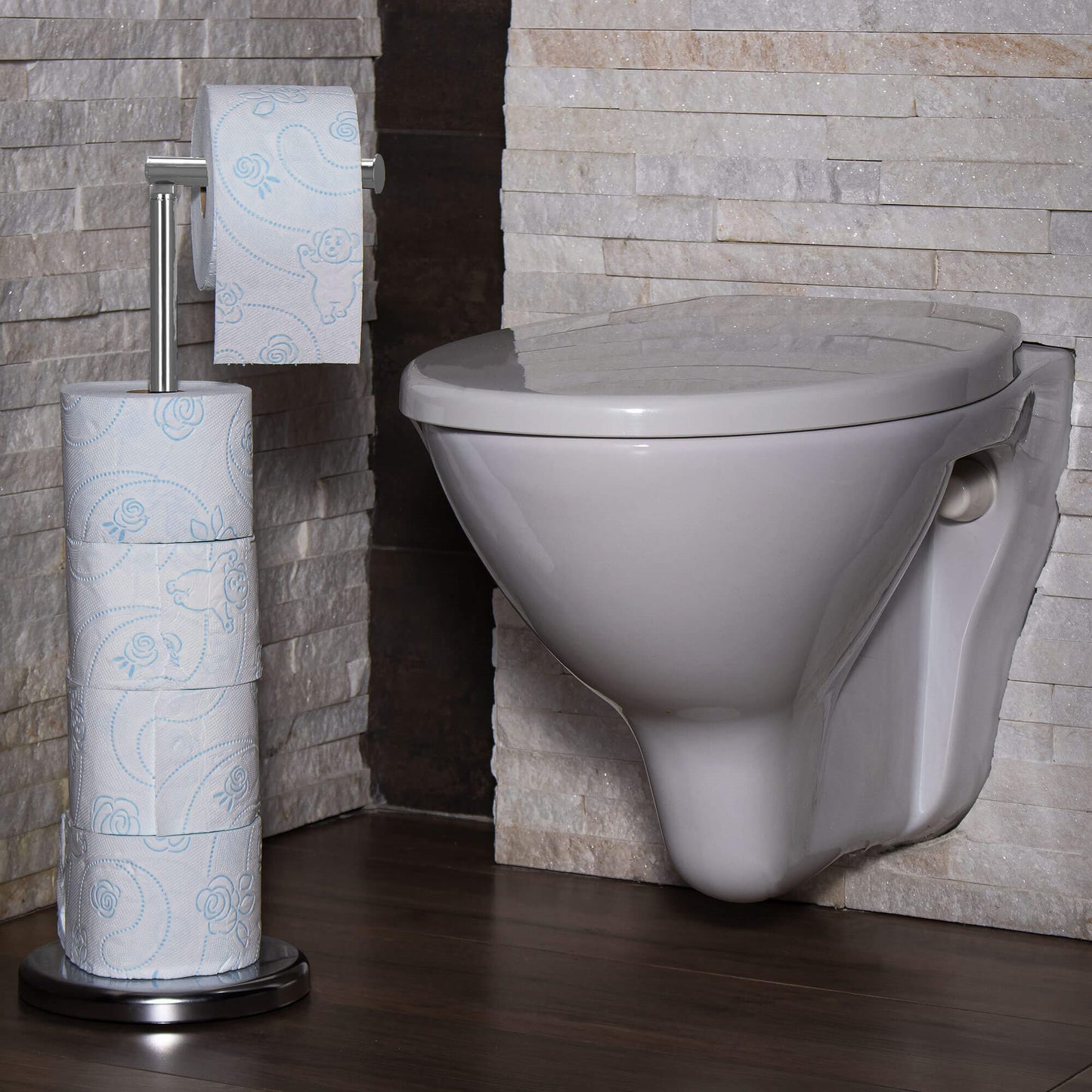Chromuotas 2-in-1 tualetinio popieriaus laikiklis  TS0001