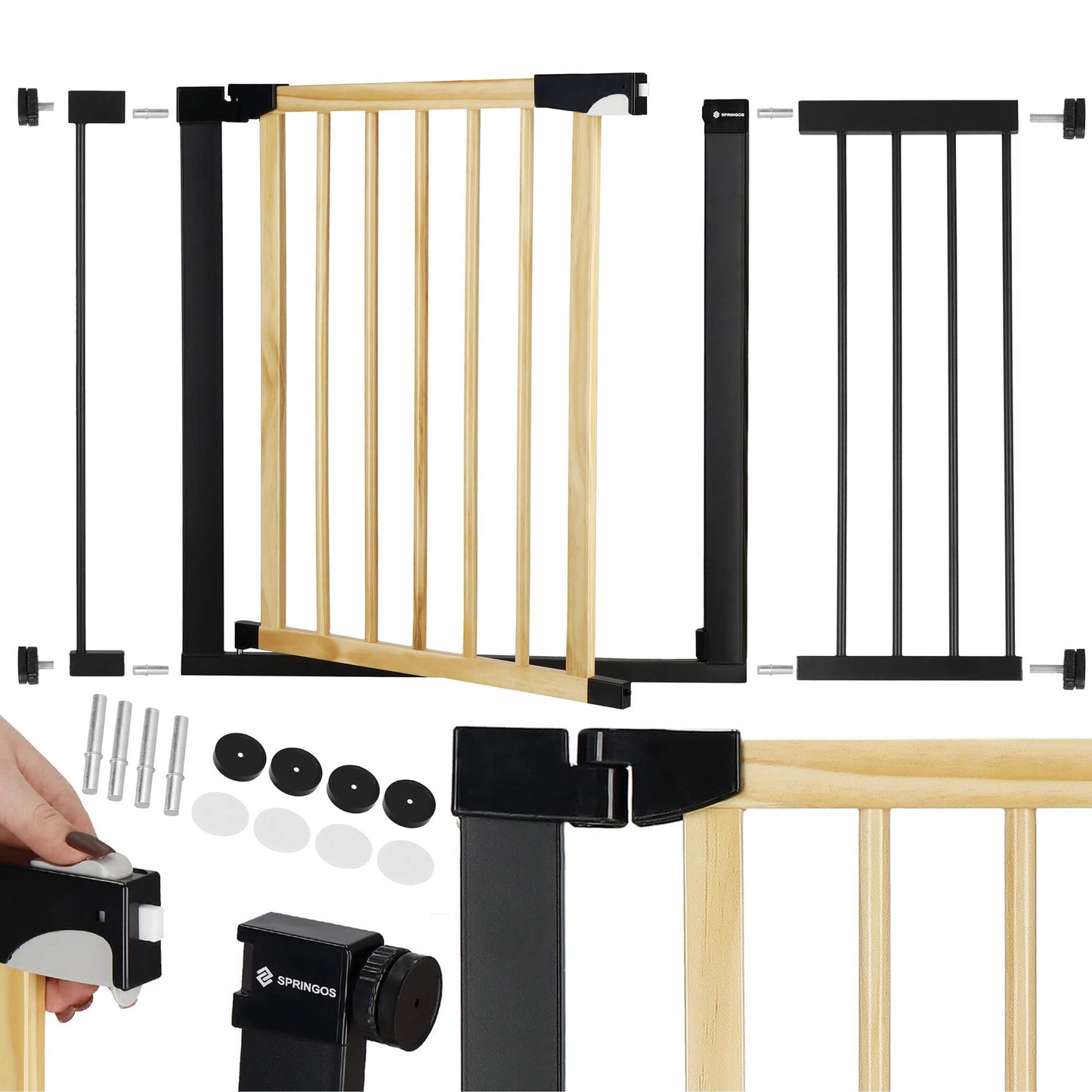 Laiptų apsauginiai vartai G0012AC 75-117 cm