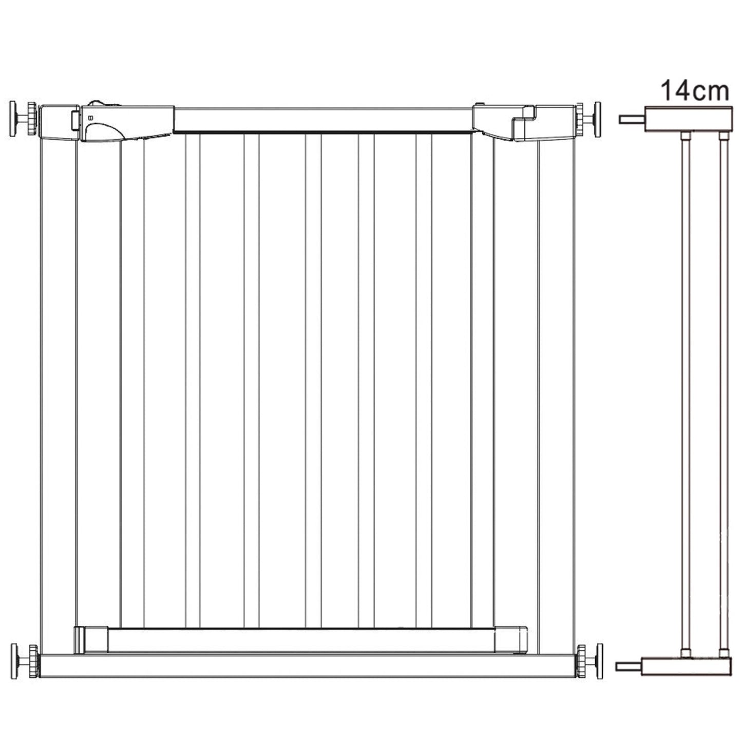 Laiptų apsauginiai vartai G0012B 75-96 cm