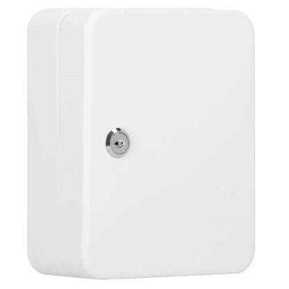 Raktų dėžutė su pakabukais, metalinis seifas VS5028, balta dėžė