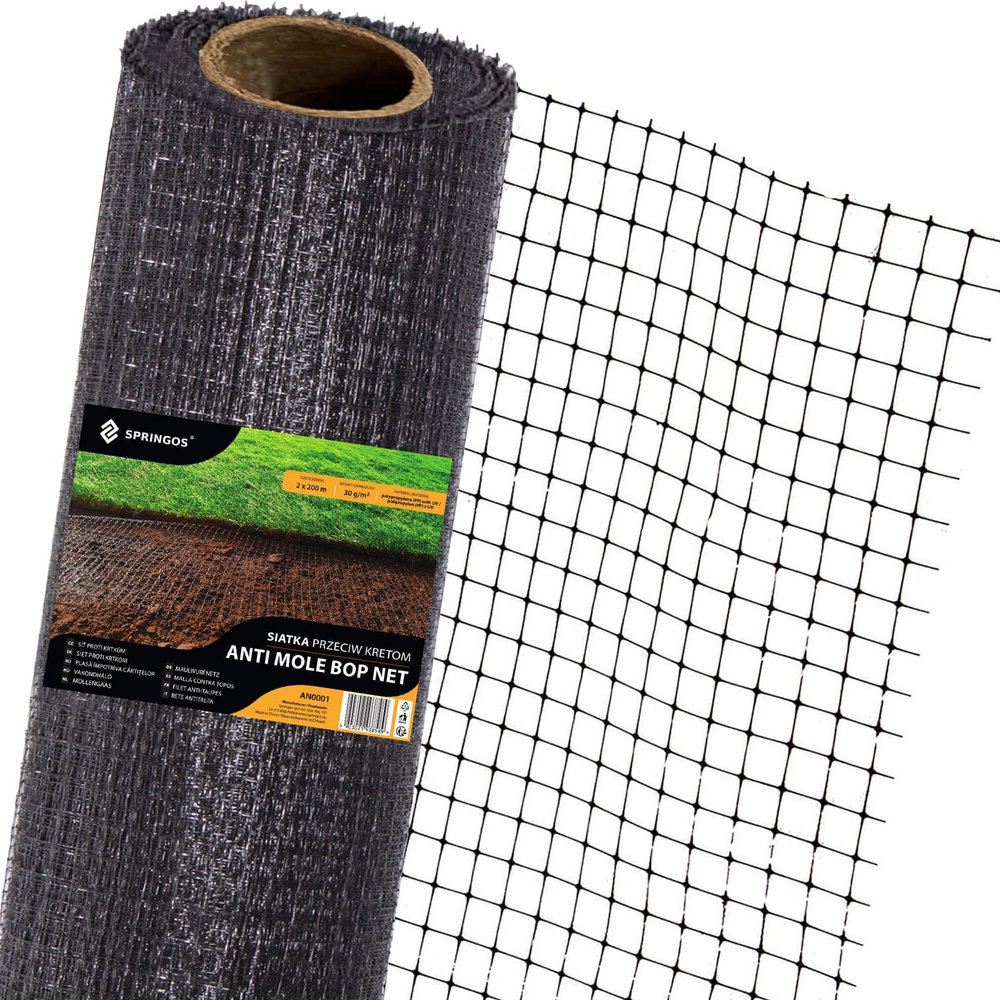 Tinklelis nuo kurmių Springus AN0007 30g/m2 1x25 m