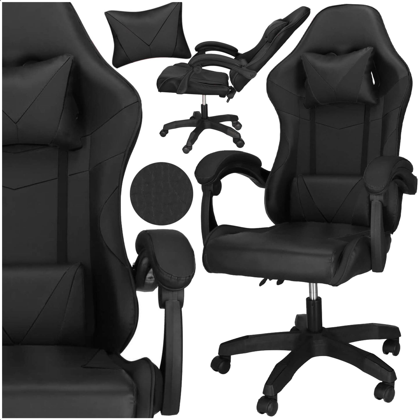 Ergonominė biuro ir žaidimų kėdė HF0035, eko oda