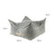 MeowBaby® pufas vaikams, kvadratinis, velvetas – pilkas