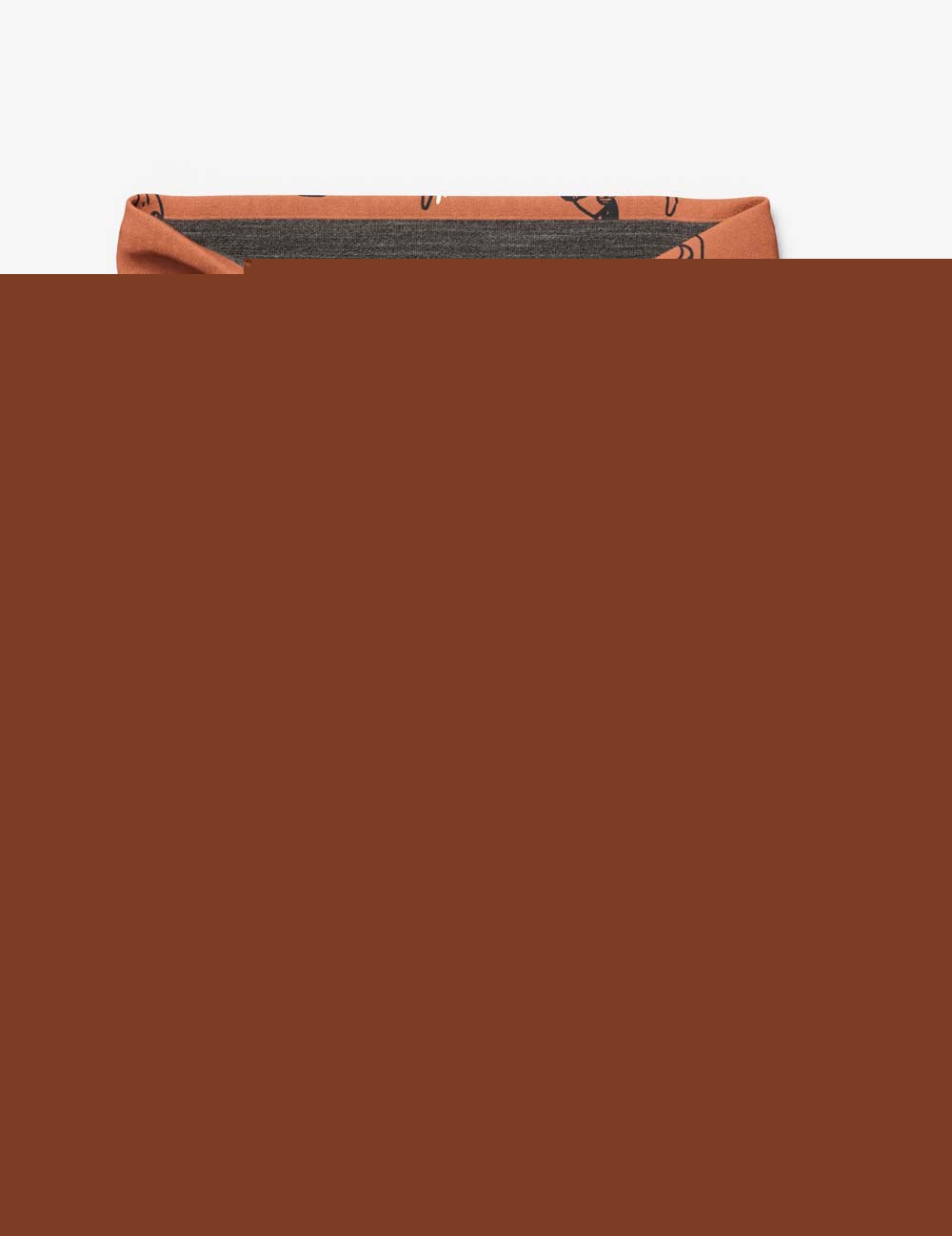 Kids Merino Neck Tube MOKKA - Copper Dogs
