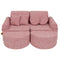 Vidutinė modulinė sofa vaikams – Rožinė
