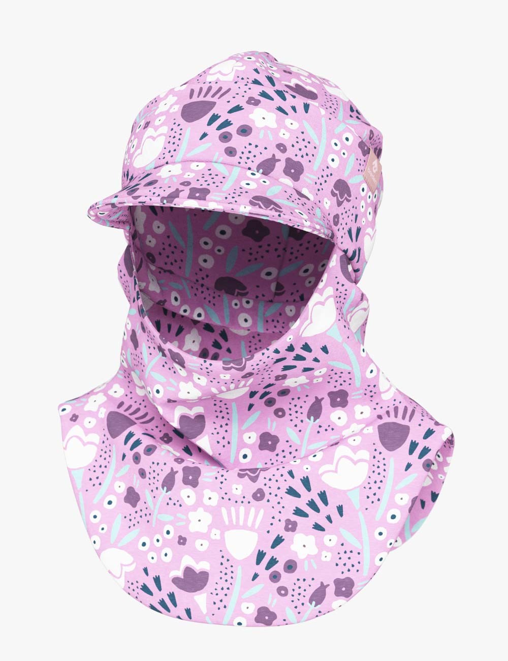 Peaked Spring-Fall Balaclava For Kids BENT - Spring Flowers