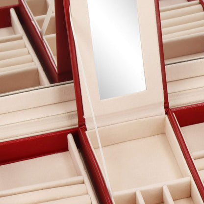 Papuošalų dėžutė raudonos spalvos HA1080 25.3x25.3x8.5cm