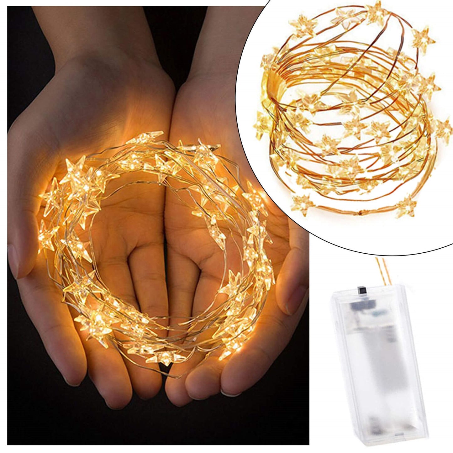 CL0070 Girlianda 20 LED, šilta balta, 5m