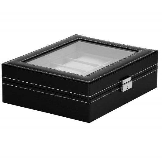 Laikrodžio dėžutė juodos spalvos HA1056 25x20x8cm