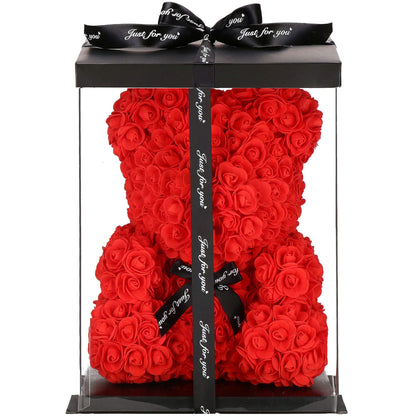 Dekoratyvinis meškiukas iš rožių  HA7224