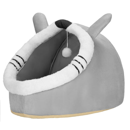 Kačių guolis su žaislu ir pagalvėle  PA0241 42x44x35 cm pilkas