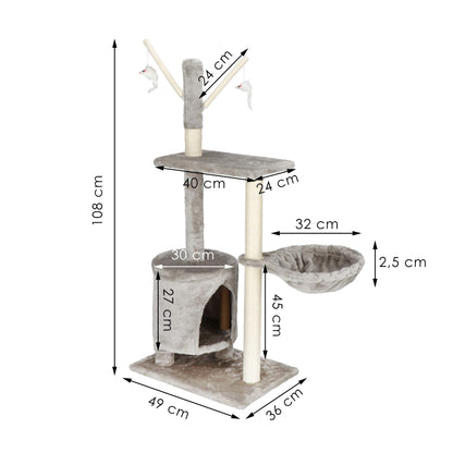 Daugiapakopis kačių namas e PA1037 108 cm