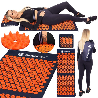 Taškinis kilimėlis su dygliuota pagalve, kūno stimuliatorius, atpalaiduojantis masažuoklis  SA0152