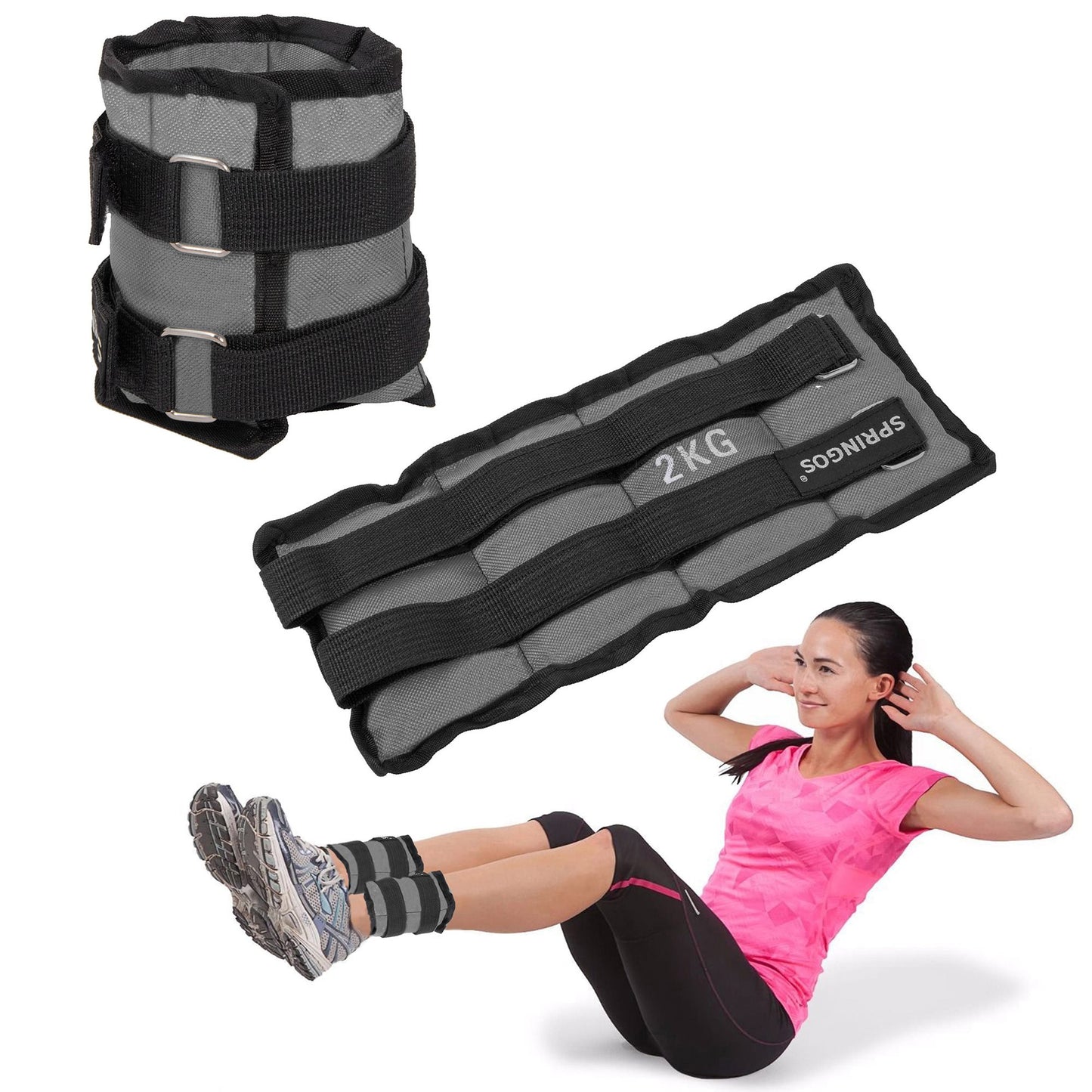 Riešų ir kulkšnių svoriai  FA0006, 2x 2kg