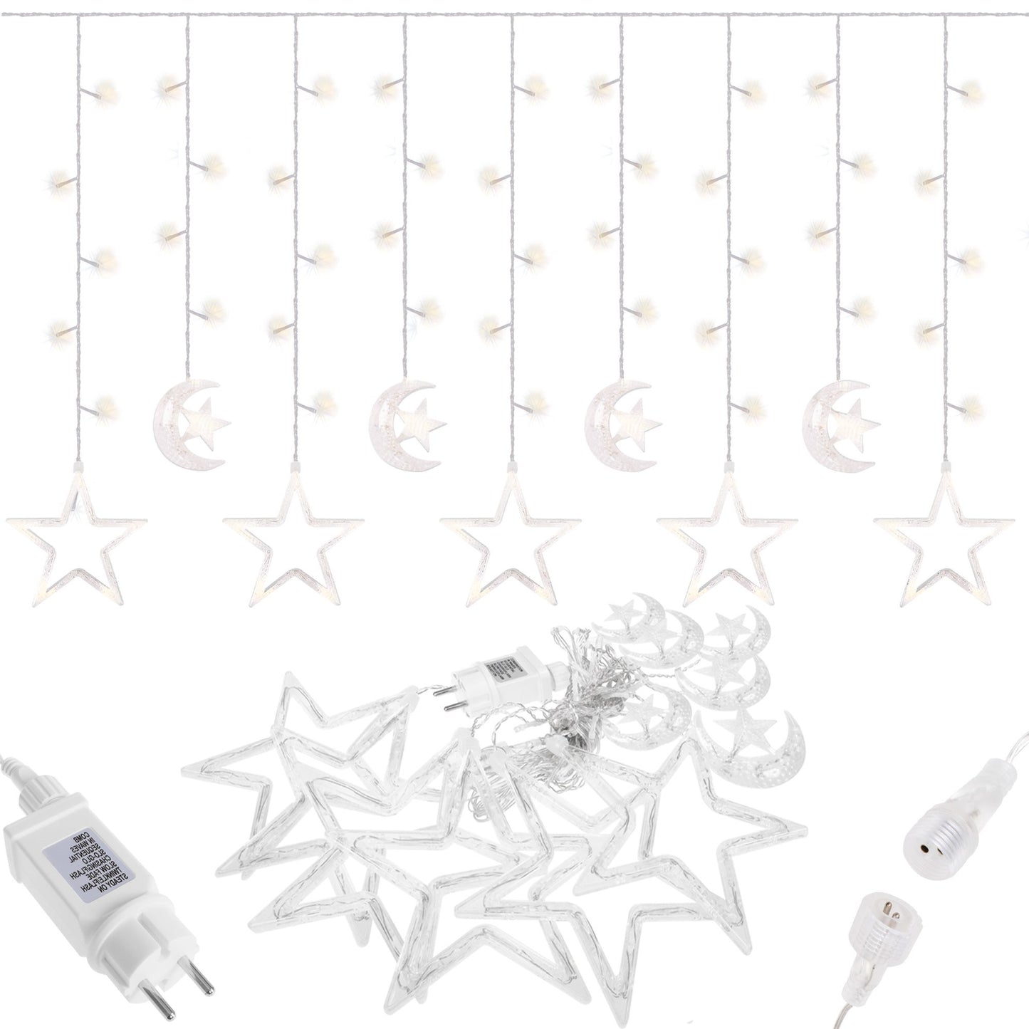 CL4013 STARS CURTAIN 138 šviesos diodai