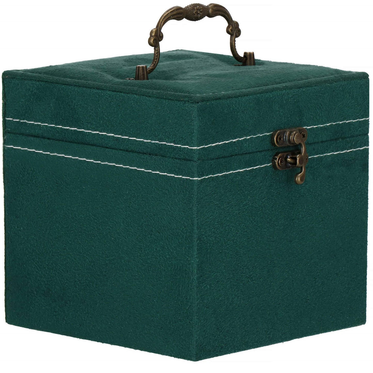 Papuošalų dėžutė žalios spalvos HA1048 12,2x12,2x12,2cm