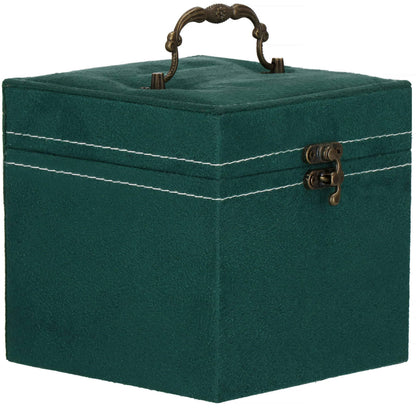 Papuošalų dėžutė žalios spalvos HA1048 12,2x12,2x12,2cm