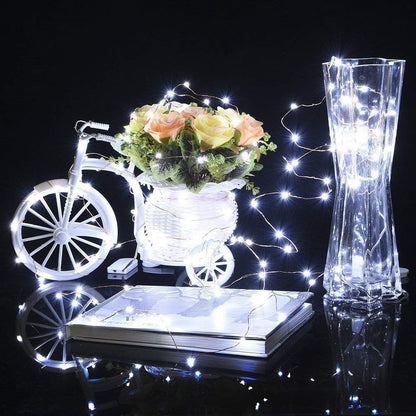 CL0106 Girlianda, 50 LED, šalta balta, 4.9m