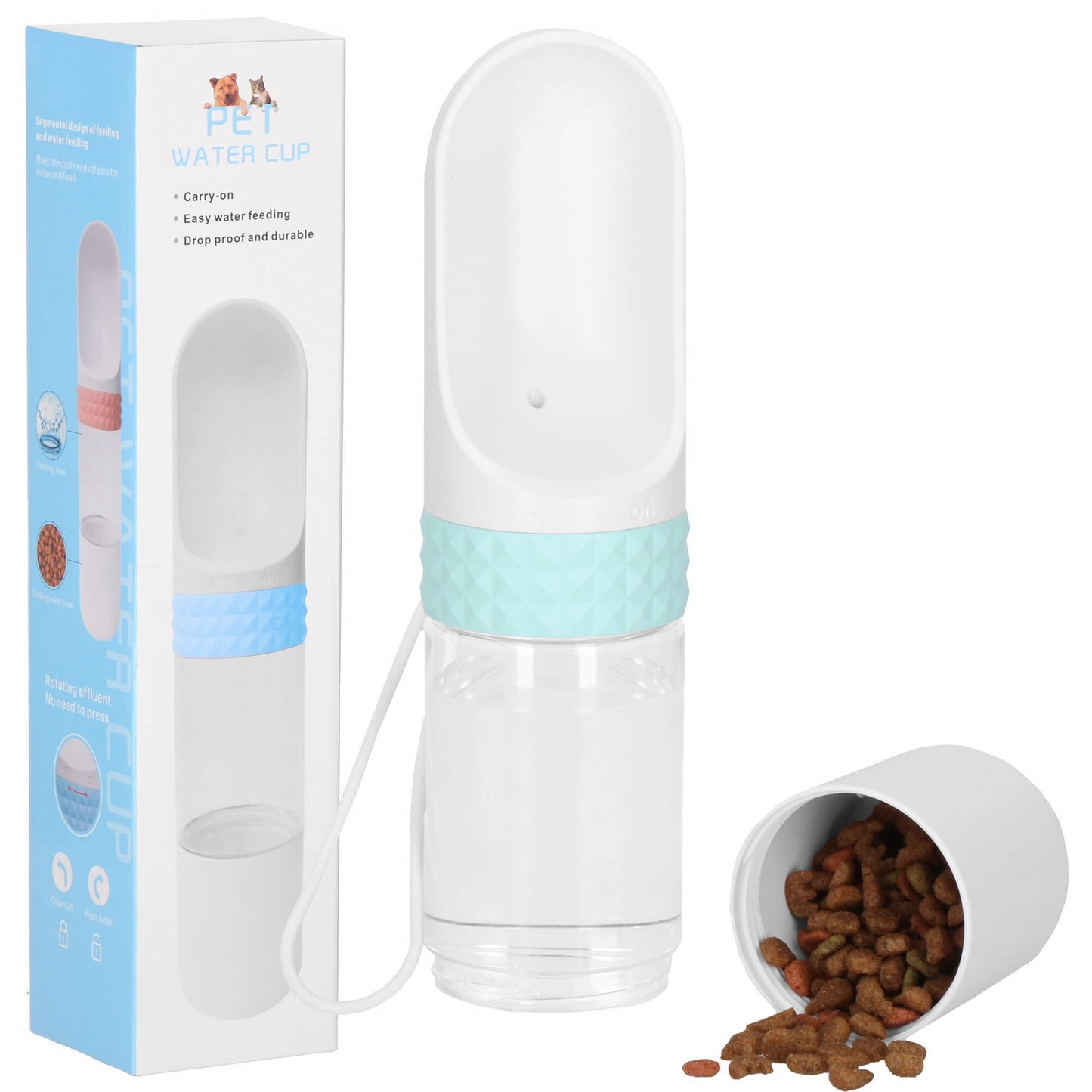 Šunų kelioninis buteliukas maistui ir vandeniui  PA0299 350ml